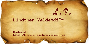 Lindtner Valdemár névjegykártya
